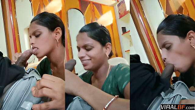 Desi Bhabhi Gives Loud Moaning Uncut Blowjob