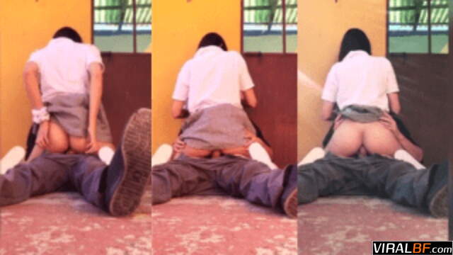 Naughty Schoolgirl Caught Taking Anal Pounding