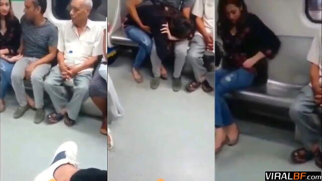 Public Encounter Desi Girl Giving An Intense Blowjob In The Metro